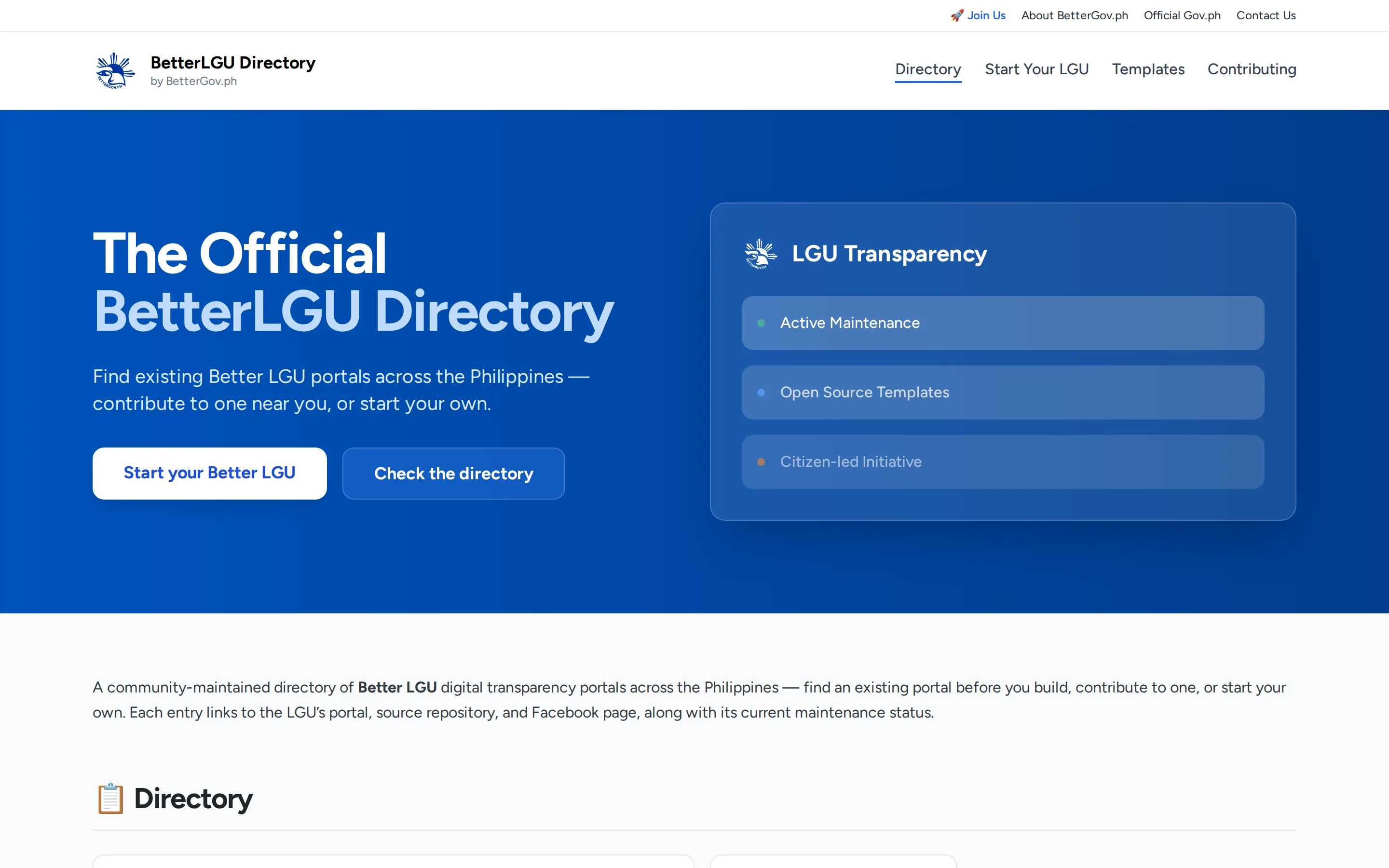 BetterGov Civic Tech — lgu.bettergov.ph